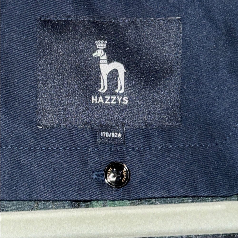 Navy blue short trenchcoat preppy classic nautical timeless high quality est S - Picture 6 of 14